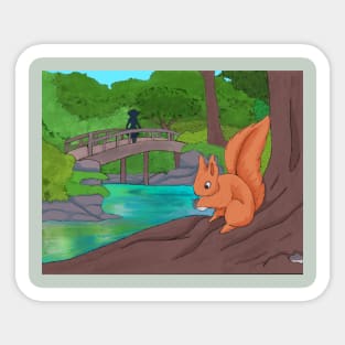 Red Squirrel Park Sticker